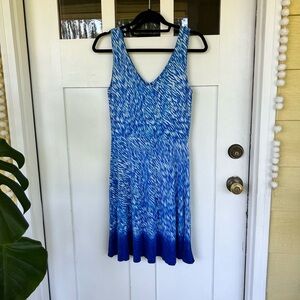 Athleta Blue and White Midi Dress